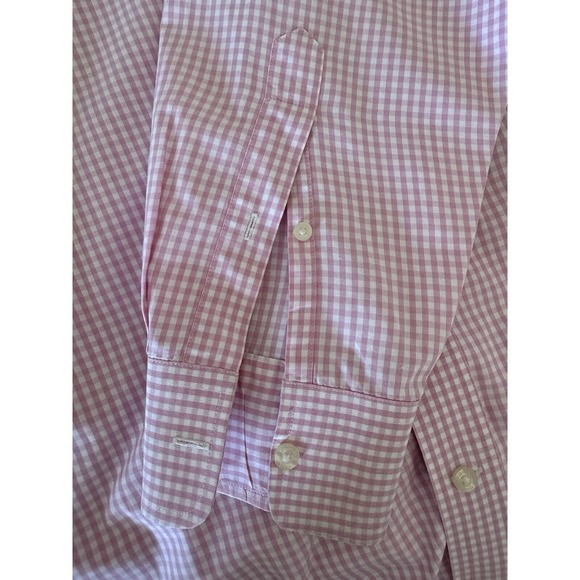 Vineyard Vines Whale Shirt Mens Medium Pink Gingham Check Button Down Shirt EUC - Picture 11 of 12